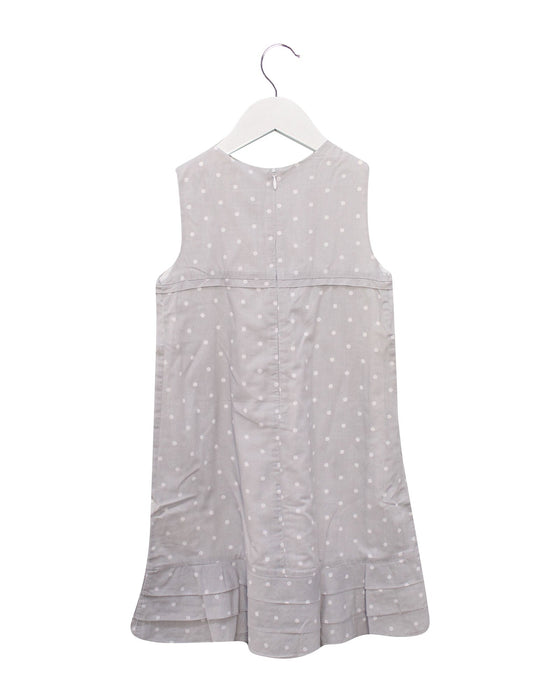 A Grey Sleeveless Dresses from Cyrillus in size 7Y for girl. (Back View)
