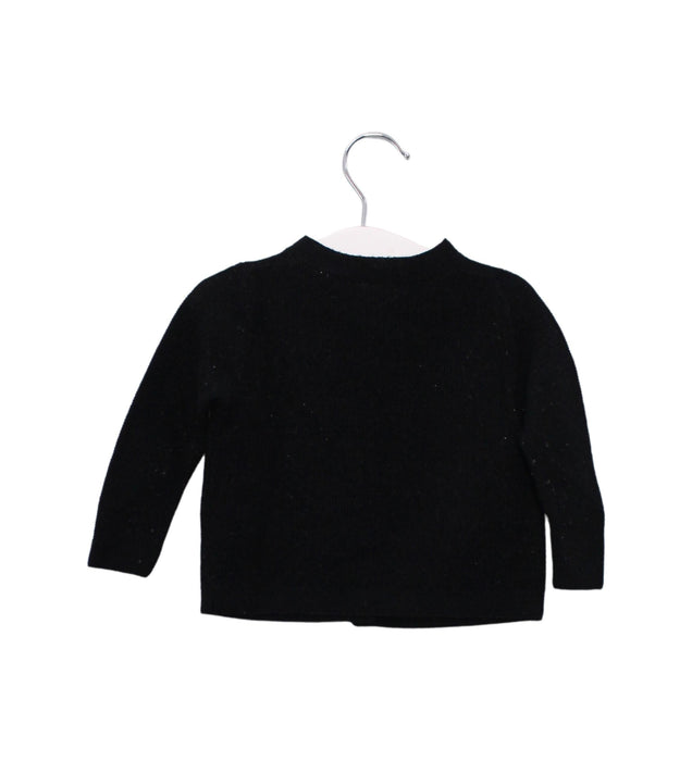 A Black Cardigans from Bonpoint in size 6-12M for girl. (Back View)