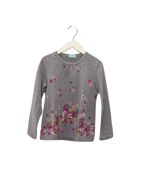 A Grey Long Sleeve Tops from Hakka in size 5T for girl. (Front View)
