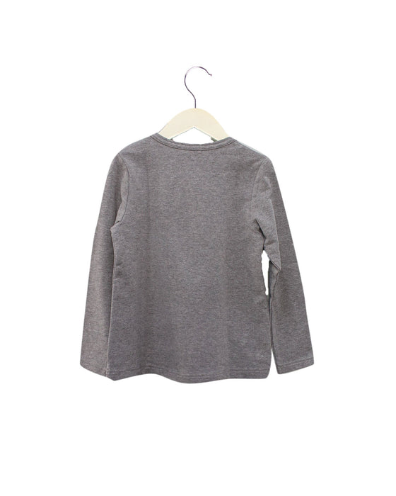 A Grey Long Sleeve Tops from Hakka in size 5T for girl. (Back View)