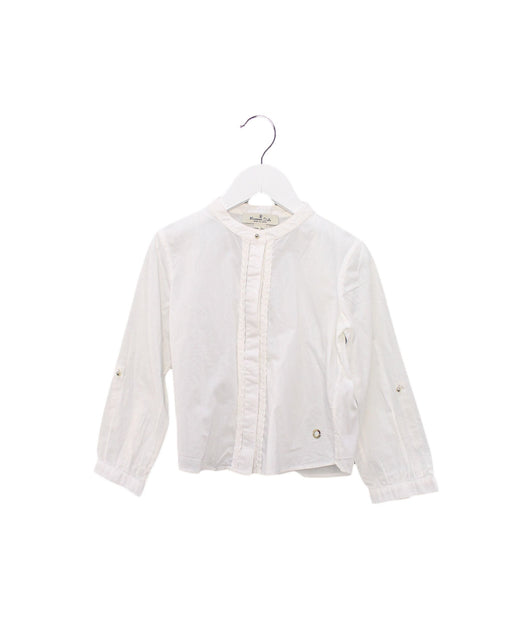 A White Long Sleeve Tops from Massimo Dutti in size 4T for girl. (Front View)