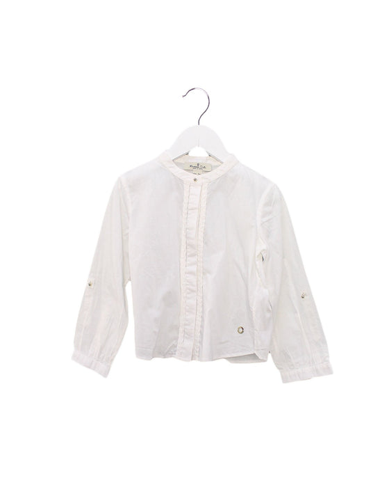 A White Long Sleeve Tops from Massimo Dutti in size 4T for girl. (Front View)
