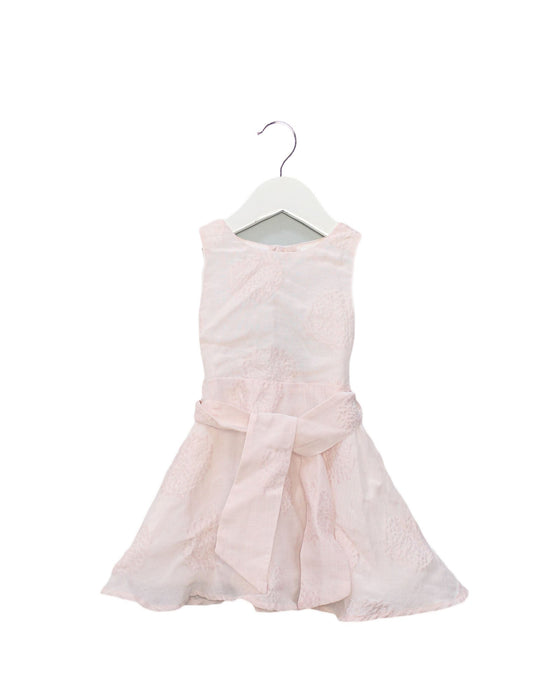 A Pink Sleeveless Dresses from Seed in size 2T for girl. (Front View)