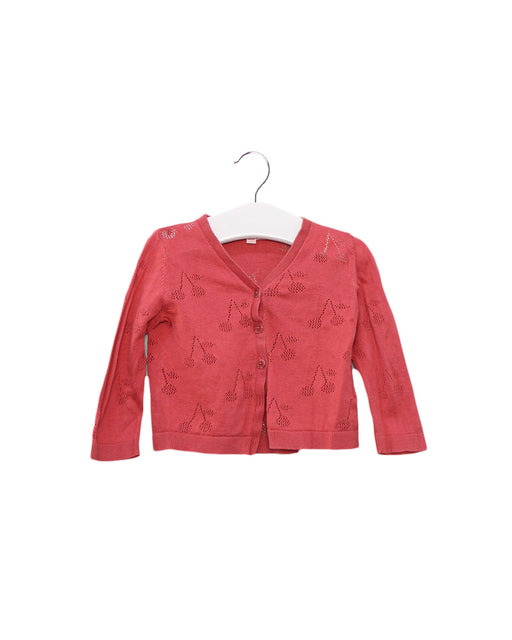 A Pink Cardigans from Bonpoint in size 6-12M for girl. (Front View)