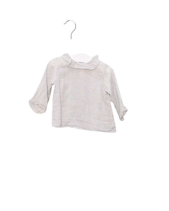 A Grey Long Sleeve Tops from Bonpoint in size 3-6M for girl. (Front View)