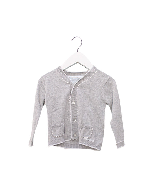 A Grey Cardigans from Tartine et Chocolat in size 12-18M for girl. (Front View)