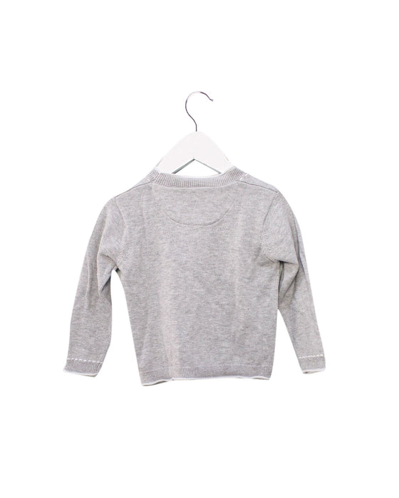 A Grey Cardigans from Tartine et Chocolat in size 12-18M for girl. (Back View)