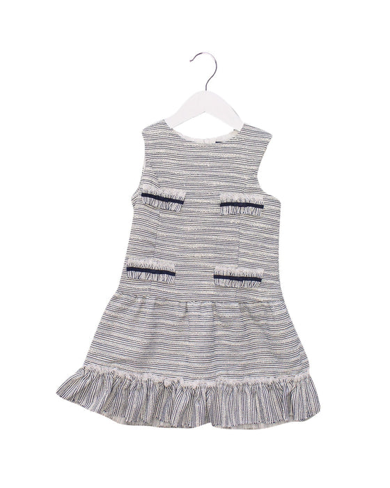A Navy Sleeveless Dresses from Nicholas & Bears in size 4T for girl. (Front View)