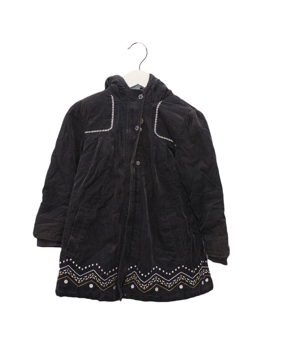 A Brown Puffer/Quilted Coats & Outerwear from Vertbaudet in size 5T for girl. (Front View)