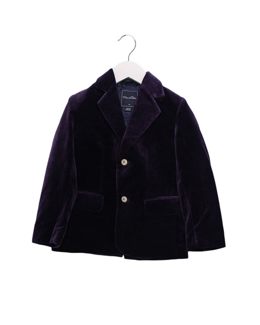 A Purple Blazers from Oscar de la Renta in size 4T for girl. (Front View)
