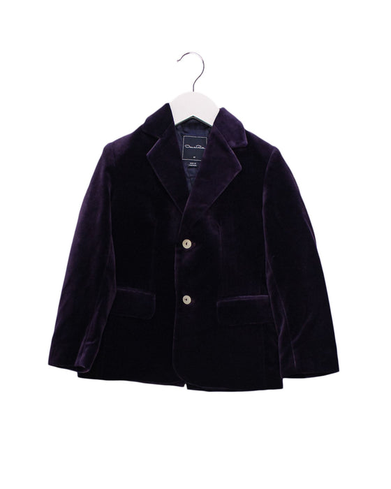A Purple Blazers from Oscar de la Renta in size 4T for girl. (Front View)
