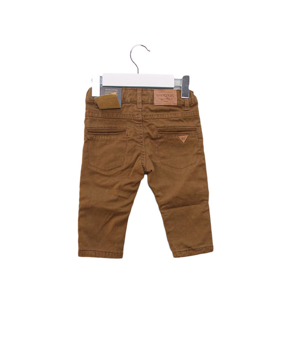 A Brown Casual Pants from Mayoral in size 3-6M for boy. (Back View)
