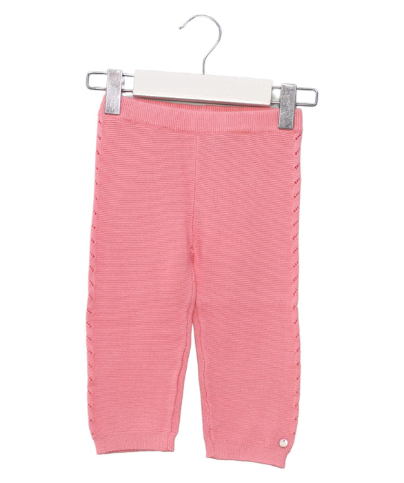 A Pink Sweatpants from Tartine et Chocolat in size 6-12M for girl. (Front View)