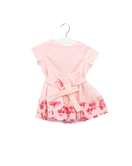 A Pink Short Sleeve Dresses from Lanvin Petite in size 3-6M for girl. (Front View)