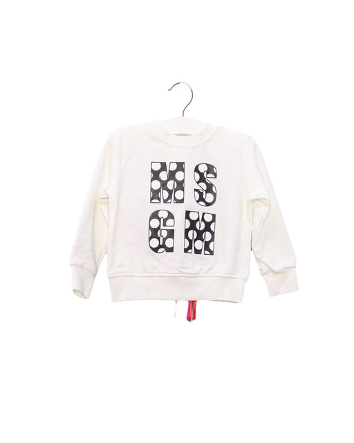 A White Crewneck Sweatshirts from MSGM in size 6-12M for girl. (Front View)