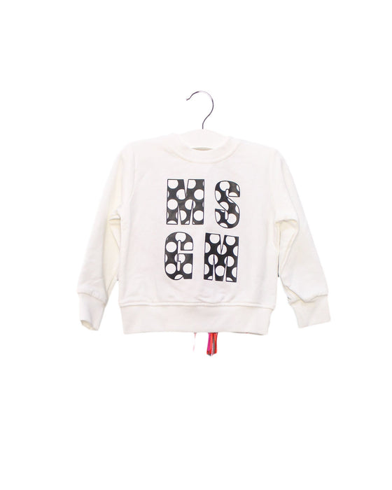 A White Crewneck Sweatshirts from MSGM in size 6-12M for girl. (Front View)