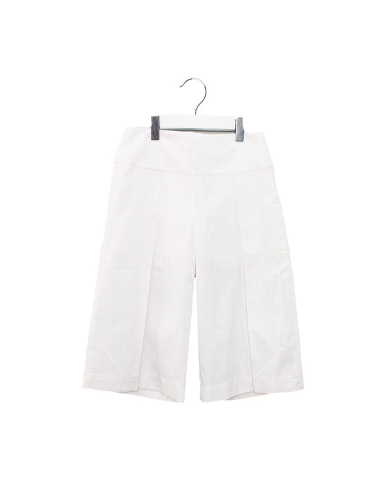 A White Casual Pants from I Pinco Pallino in size 6T for girl. (Front View)