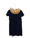 A Navy Short Sleeve Dresses from Janie & Jack in size 6T for girl. (Front View)