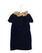 A Navy Short Sleeve Dresses from Janie & Jack in size 6T for girl. (Back View)