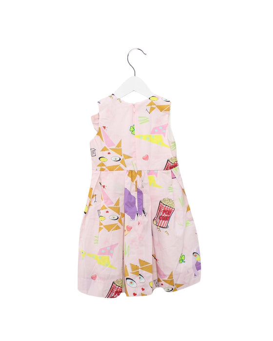 A Pink Sleeveless Dresses from I Pinco Pallino in size 4T for girl. (Back View)