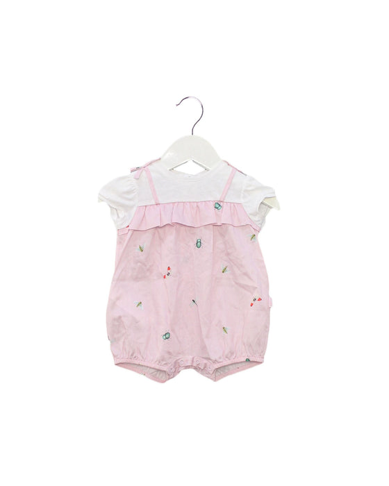 A Pink Rompers from Il Gufo in size 0-3M for girl. (Front View)