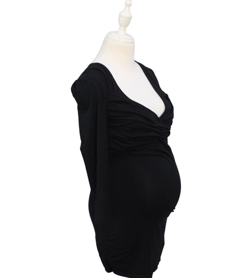 A Black Long Sleeve Dresses from Seraphine in size XS for maternity. (Front View)