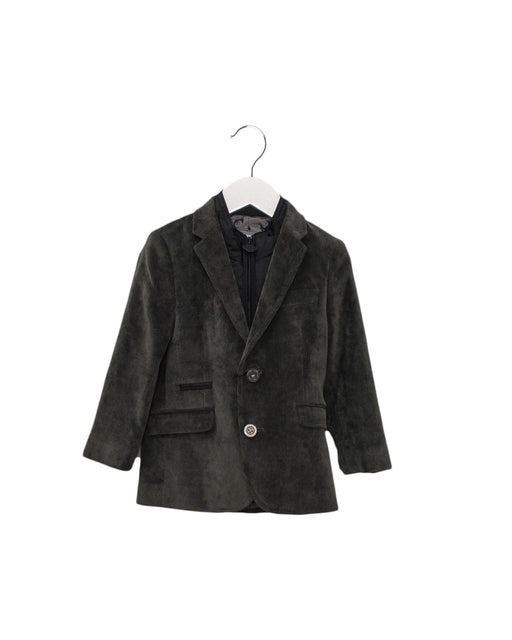 A Black Blazers from Appaman in size 4T for boy. (Front View)