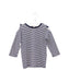 A Navy Long Sleeve Tops from Seed in size 6-12M for girl. (Front View)