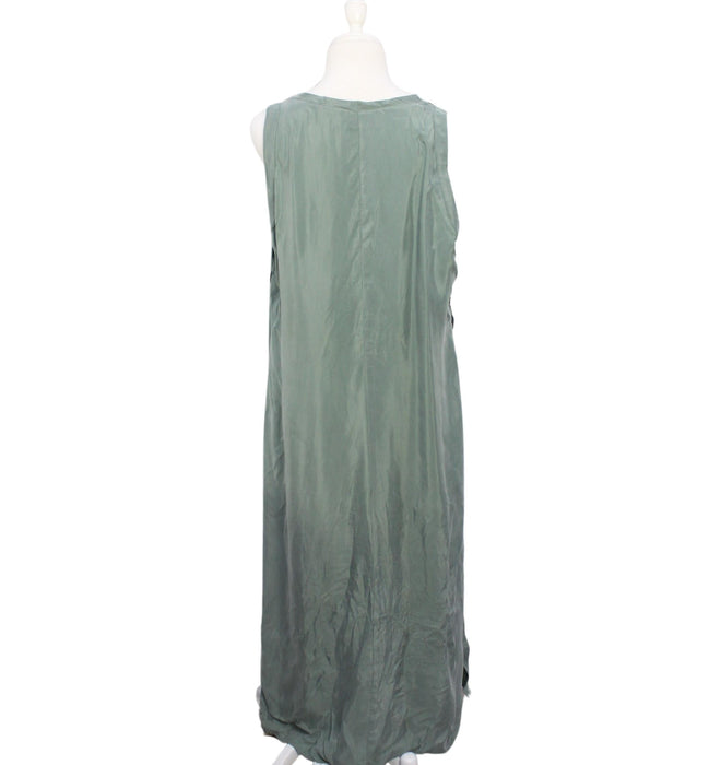 A Green Sleeveless Dresses from Hatch in size L for maternity. (Back View)