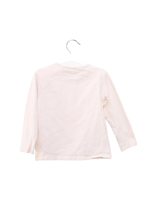 A Pink Long Sleeve Tops from Les Enfantines in size 18-24M for girl. (Back View)