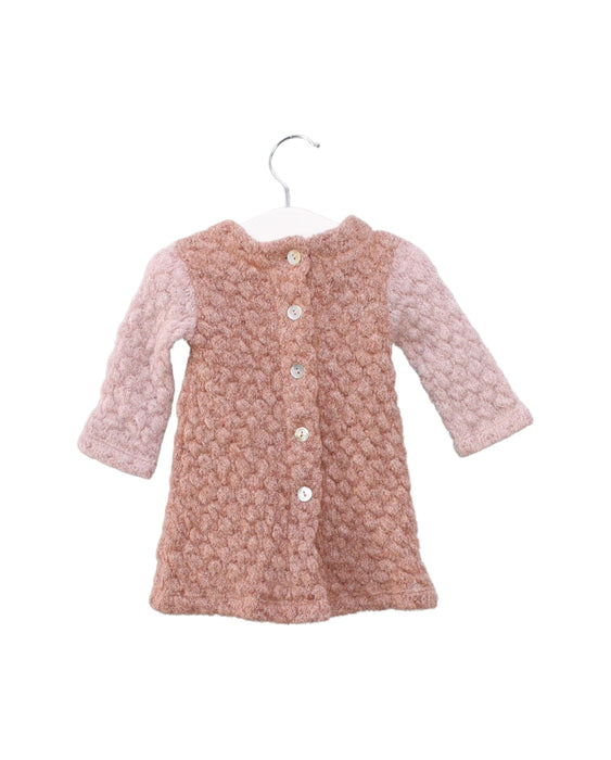 A Pink Sweater Dresses from Siseo Olive in size 0-3M for girl. (Back View)