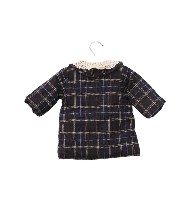 A Brown Coats from Siseo Olive in size 0-3M for girl. (Back View)