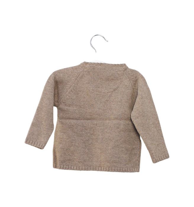 A Grey Cardigans from Les Enfantines in size 6-12M for neutral. (Back View)