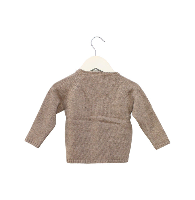 A Grey Cardigans from Les Enfantines in size 6-12M for neutral. (Back View)