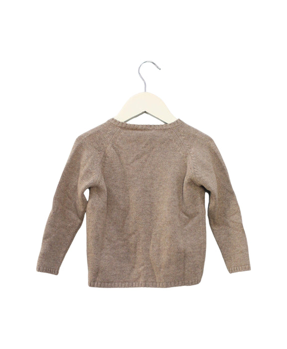 A Grey Cardigans from Les Enfantines in size 18-24M for boy. (Back View)