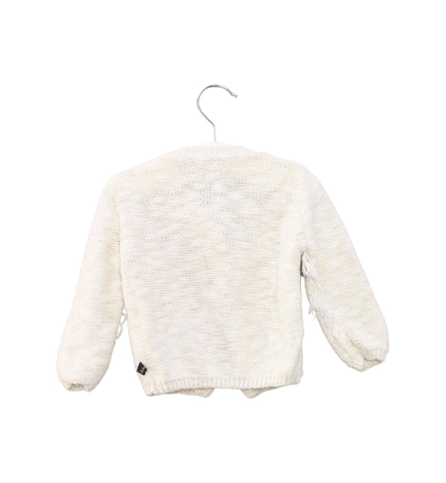 A White Cardigans from IKKS in size 6-12M for girl. (Back View)