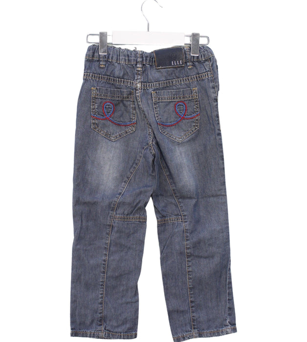 A Blue Casual Pants from ELLE in size 4T for boy. (Back View)