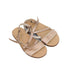 A Gold Sandals from Bonpoint in size 3T for girl. (Front View)