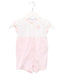 A Pink Short Sleeve Rompers from Familiar in size 3-6M for girl. (Front View)