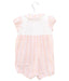 A Pink Short Sleeve Rompers from Familiar in size 3-6M for girl. (Back View)