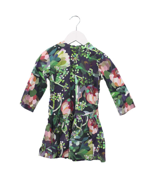 A Green Long Sleeve Dresses from Hubble + Duke in size 2T for girl. (Front View)