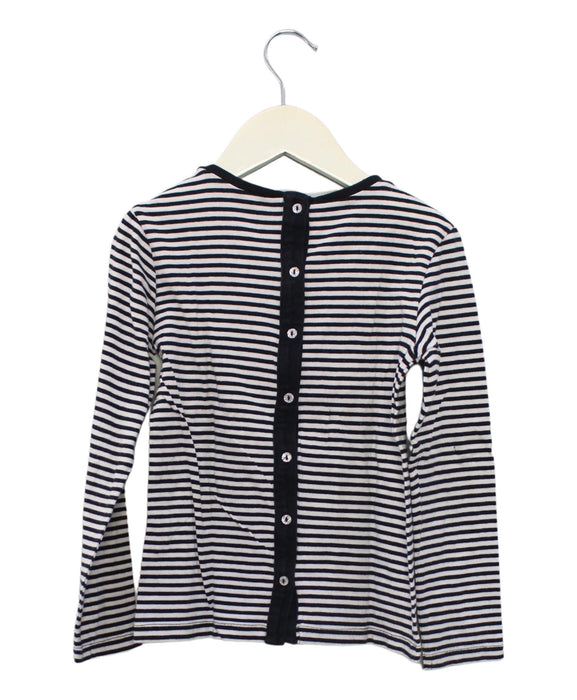 A Black Long Sleeve Tops from IKKS in size 6T for girl. (Back View)