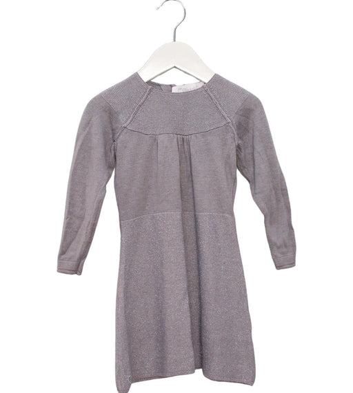 A Purple Sweater Dresses from Château de Sable in size 2T for girl. (Front View)