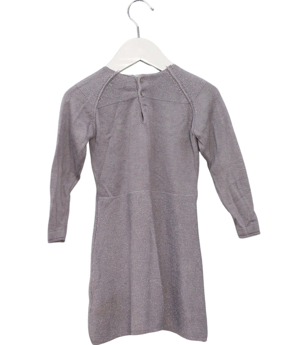 A Purple Sweater Dresses from Château de Sable in size 2T for girl. (Back View)