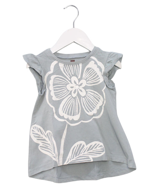 A Blue Short Sleeve Tops from Tea in size 2T for girl. (Front View)