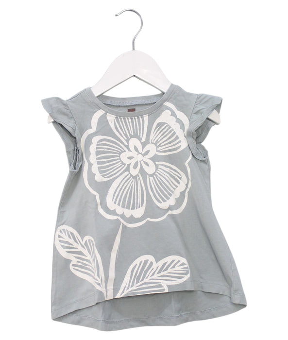 A Blue Short Sleeve Tops from Tea in size 2T for girl. (Front View)