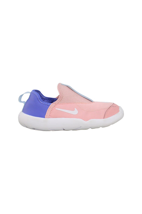 A Pink Slip Ons from Nike in size 4T for girl. (Back View)