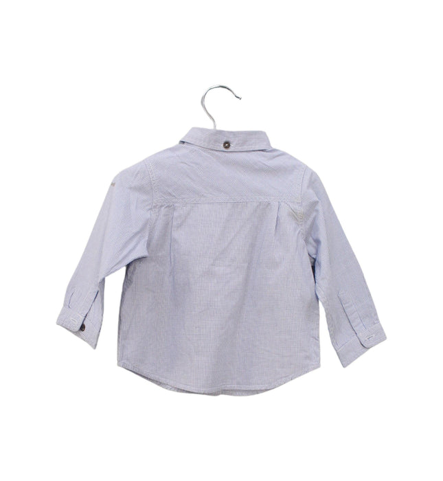 A Blue Shirts from Jacadi in size 6-12M for boy. (Back View)