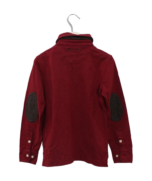 A Red Long Sleeve Polos from Hackett in size 5T for boy. (Back View)
