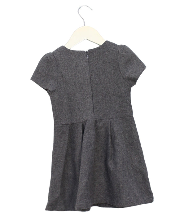 A Grey Short Sleeve Dresses from Jacadi in size 3T for girl. (Back View)